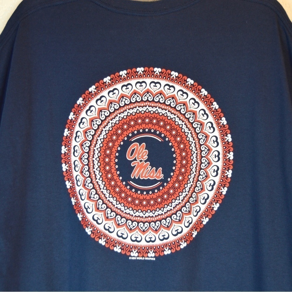 Girlie Girl Original ‘Ole Miss’ Navy T-Shirt, Mandala 2xl Mississippi Nwt — image 5 of 5